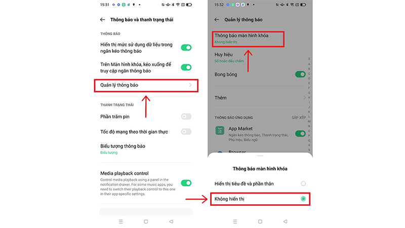 Cách ẩn tin nhắn trên màn hình khóa điện thoại 4